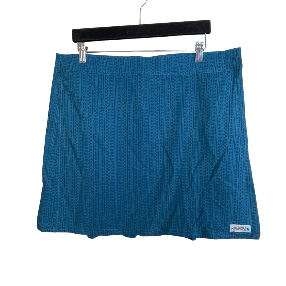 NWT RipSkirt Hawaii XL Length 2 Interior Pocket Wrap Teal‎ Insider Indigo Skirt